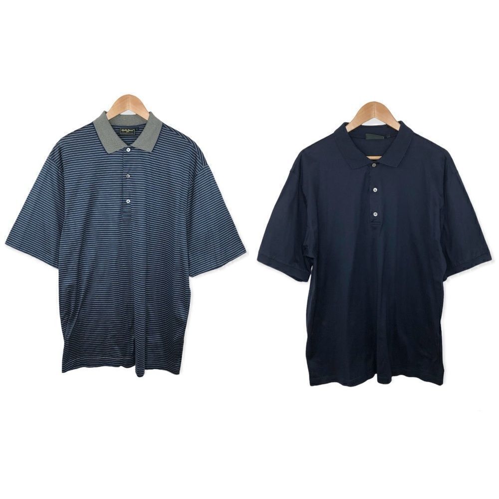 Bobby Jones Men’s 2 Buddle Short Sleeve Cotton Golf Polo Shirt Size L